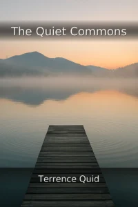 Serene lake at dawn, peaceful atmosphere.