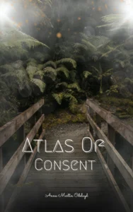 Wooden bridge in lush greenery