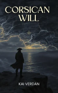 Stormy sea with silhouetted figure