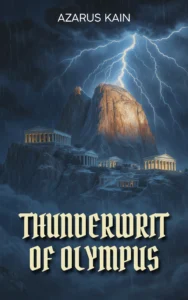 Lightning over ancient Greek architecture